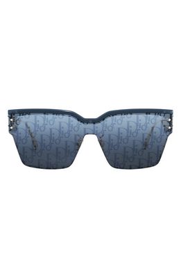'DiorClub M4U 00mm Shield Sunglasses in Shiny Blue /Blue Mirror