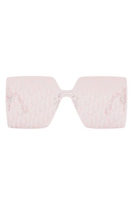 'DiorClub M5U Rectangular Shield Sunglasses in Shiny Palladium /Violet