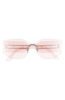 'DiorClub M6U Shield Sunglasses in Shiny Palladium /Violet