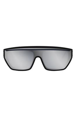 'DiorClub M7U Mask Sunglasses in Matte Black /Smoke Mirror 