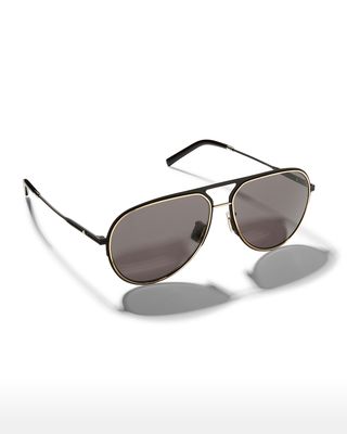 DiorEssential 60mm Two-Tone Metal Aviator Sunglasses