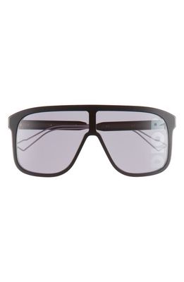 'DiorFast M1I 53mm Mask Sunglasses in Shiny Black /Smoke Mirror
