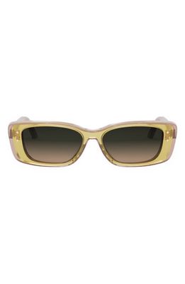 ‘DiorHighlight S2I 53mm Rectangular Sunglasses in Shiny Yellow /Gradient Green
