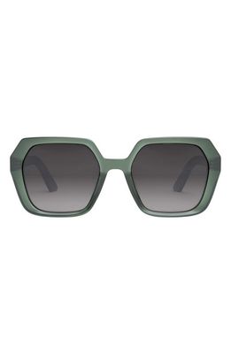 'DiorMidnight S2F 56mm Geometric Sunglasseses in Dark Green/Gradient Smoke