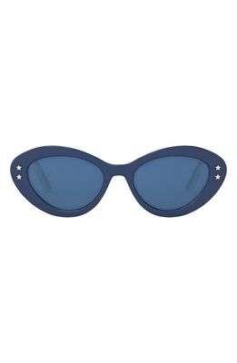 'DiorPacific B1U 53mm Butterfly Sunglasses in Shiny Blue /Blue