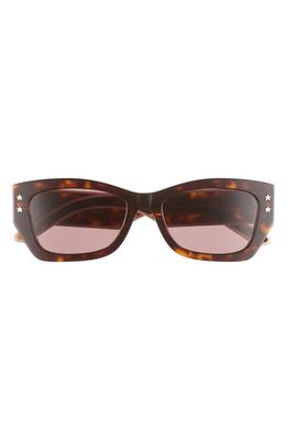 'DiorPacific S2U 53mm Square Sunglasses in Dark Havana /Bordeaux