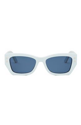 'DiorPacific S2U 53mm Square Sunglasses in Shiny Light Blue /Blue