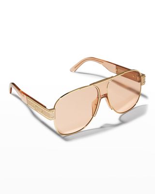DiorSignature A3U Metal & Injection Plastic Aviator Sunglasses