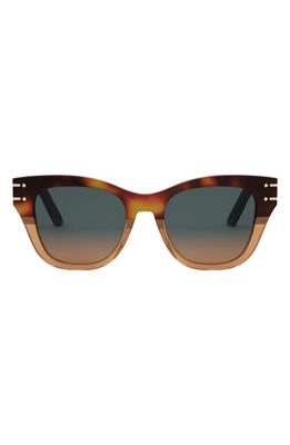 'Diorsignature B4I 52mm Butterfly Sunglasses in Red Havana /Gradient Brown