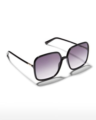 DiorSoStellaire1 59mm Oversized Square Injection Plastic Sunglasses