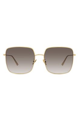 'DiorStellaire SU 59mm Square Sunglasses in Shiny Gold Dh /Gradient Smoke