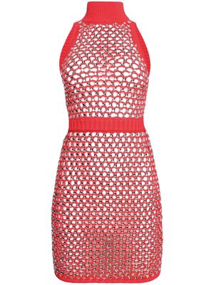 diotima Sly open-knit minidress - Red