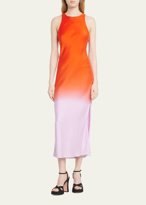 Dip Dyed Bias Midi Dress