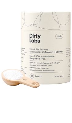 Dirty Labs Free & Clear 2-in1 Bio Enzyme Dishwasher Detergent in Beauty: NA.
