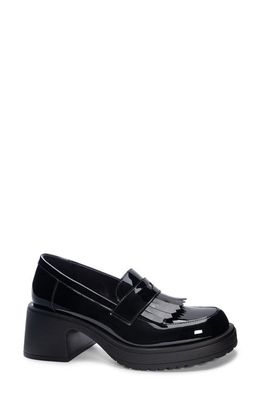 Dirty Laundry Patent Kiltie Loafer Pump in Black