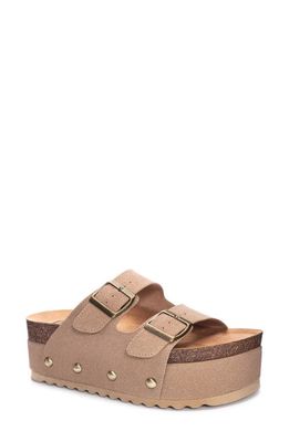 Dirty Laundry Platform Sandal in Tan 