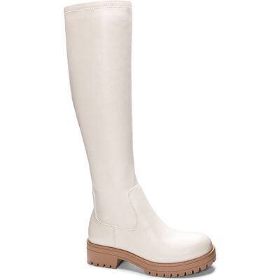 Dirty Laundry Veelo Knee High Platform Boot in Cream