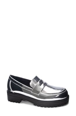 Dirty Laundry Voidz Platform Penny Loafer in Silver