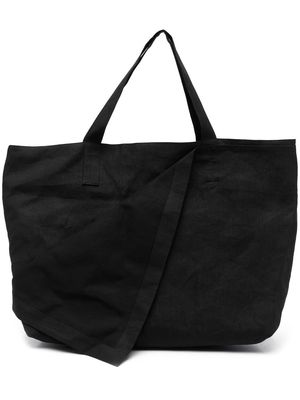 Discord Yohji Yamamoto asymmetric-layered tote bag - Black