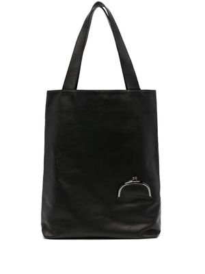 Discord Yohji Yamamoto Clasp leather tote bag - Black
