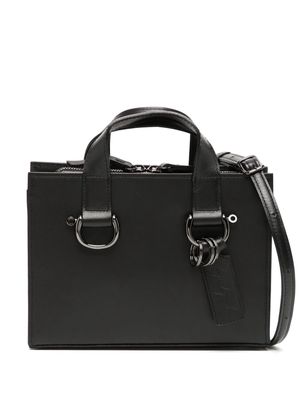 Discord Yohji Yamamoto Discord zip-up leather mini bag - Black