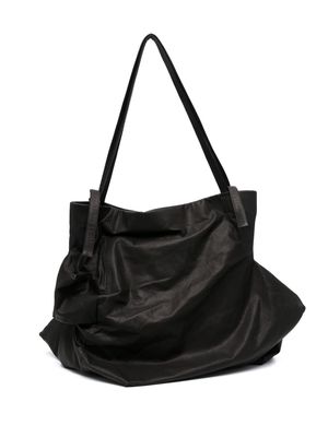 Discord Yohji Yamamoto leather tote bag - Black