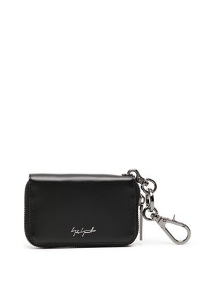 Discord Yohji Yamamoto logo-print zip-fastening key wallet - Black
