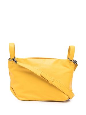 Discord Yohji Yamamoto small Tulips leather crossbody bag - Yellow
