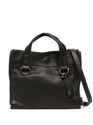 Discord Yohji Yamamoto zip-detail leather shoulder bag - Black