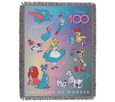 Disney 100 48"x60" Classic Woven Tapestry Throw w/ Certificate