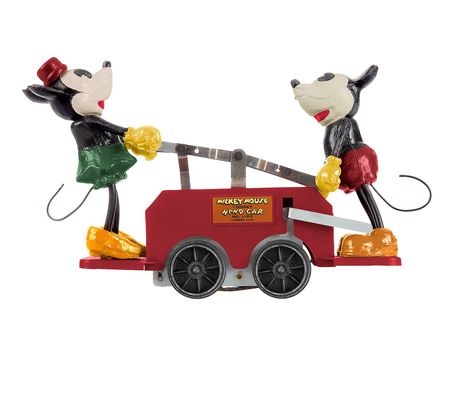 Disney 100 Mickey & Minnie Mouse Red Handcar