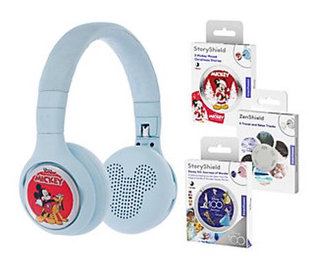 Disney 100 StoryPhones Bluetooth Kids Headphone & Story Shields
