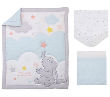 Disney Dumbo Shine Bright Little Star 3-Pc Crib Bedding Set