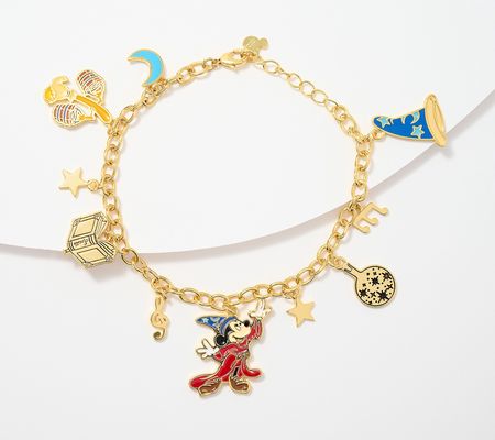 Disney Fantasia Sorcerer Mickey Charm Bracelet