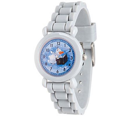 Disney Frozen 2 Boy's Olaf Light Gray Silicone Watch