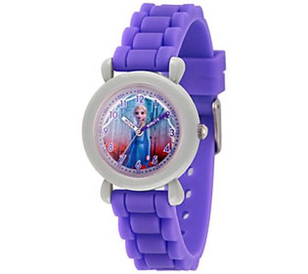 Disney Frozen 2 Girls' Elsa Purple Strap Watch