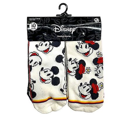 Disney Ladies' No Show Sock Set - 10 Pair