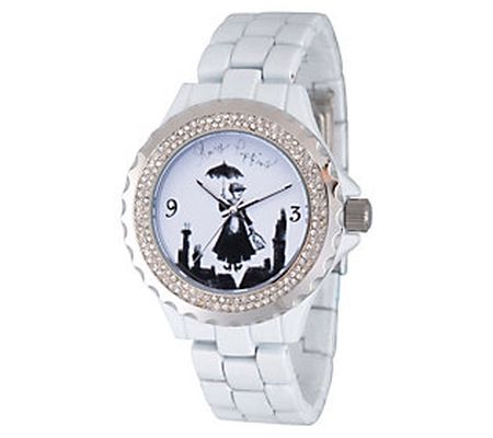 Disney Mary Poppins Women's White Enamel Watch