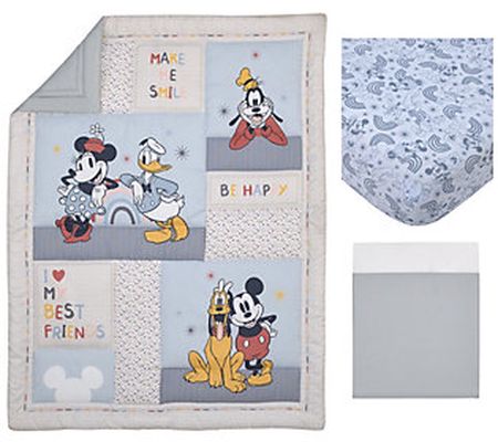 Disney Mickey and Friends 3-Pc Crib Bedding Set