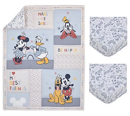 Disney Mickey and Friends 3-Piece Mini Crib Bed ding Set