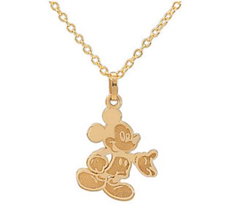 Disney Mickey Mouse Pendant with Chain, 14K Gol d