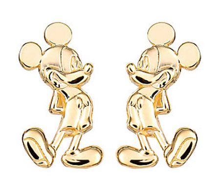 Disney Mickey Mouse Polished Stud Earrings, 14K Gold