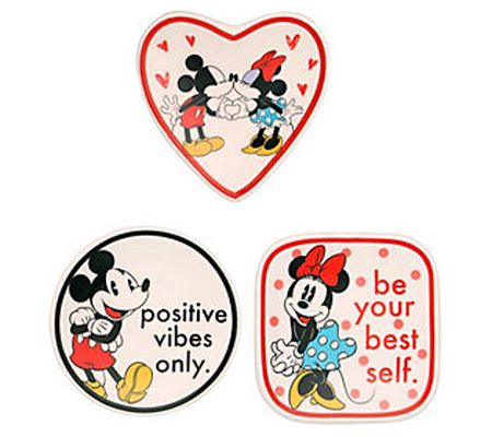 Disney Minnie Mouse & Mickey Mouse 3-Piece Trin ket Set