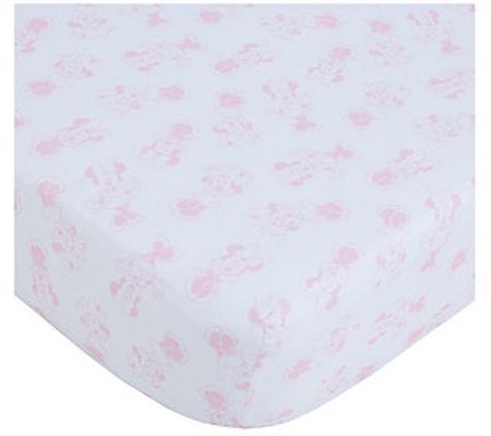 Disney Minnie Mouse Be Happy Fitted Crib Sheet