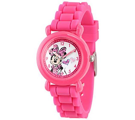 Disney Minnie Mouse Girl's Pink Plastic Watch