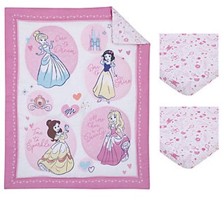 Disney Princess Dare to Dream 3-Piece Mini Crib Bedding Set
