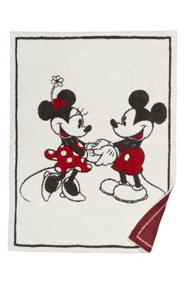 Disney x Barefoot Dreams CozyChic Classic Mickey & Minnie Baby Blanket in Cream Multi