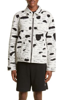 Disney x Givenchy '101 Dalmatians' Destroyed Denim Jacket in White/Black