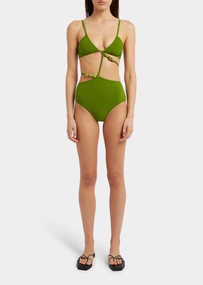 Displace Strappy One-Piece Swimsuit