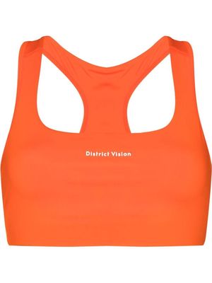 District Vision Citta logo-print sports bra - Orange